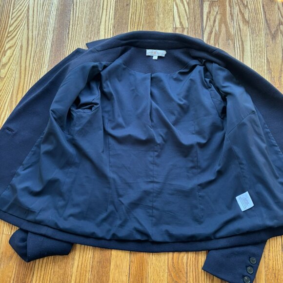 Tory Burch Lisanne Blue and Red Embroidered Blazer - Picture 11 of 12